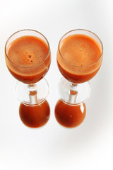 two carrot drinks