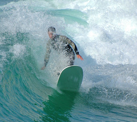 Surfer Under Water