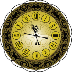 old-fashioned clock - vector