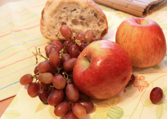 Apples and grapes
