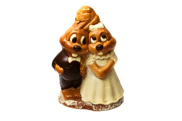 Couple of chocolate rabbits