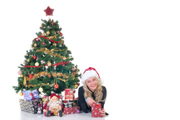 teenager next to Xmas three