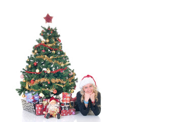 teenager next to Xmas three