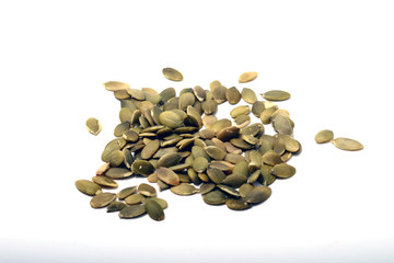 Pumpkin Seeds on a white background
