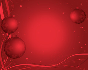 Red Christmas Ornament Card