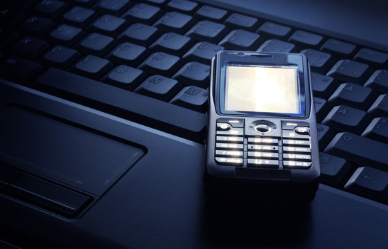 Laptop and Mobile Phone