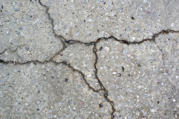 Cracked terrazzo detail.
