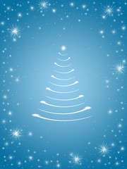 christmas tree in blue 3