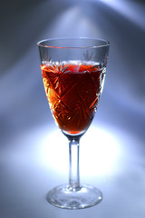 Red wine in glass