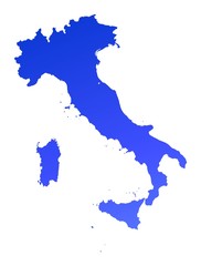 blue gradient Italy map