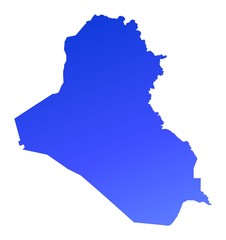 blue gradient Iraq map