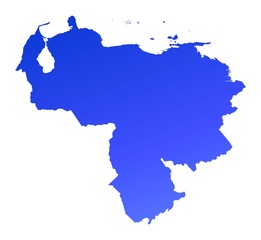 blue gradient Venezuela map