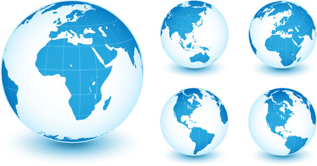 Plan&egrave;te terre vectorielle, facilement modifiable