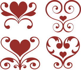 Ornamental hearts 