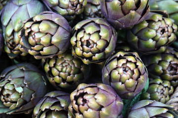 Stacks of artichokes, Rome, Italy