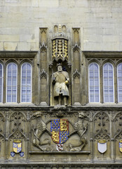 University of Cambridge, Trinity college, statue of king Henry V