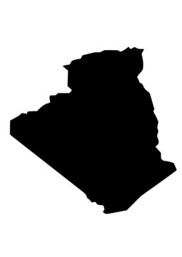 vector Algeria map shape