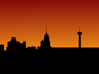 Fototapeta premium San Antonio at sunset