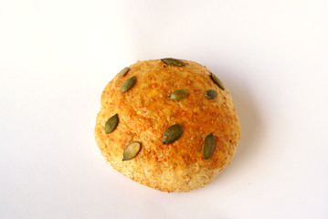 Wholewhat roll with pumpkin seed