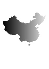 China in Landkartenform