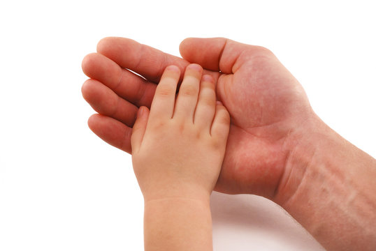 Trust and support (adult's hand supports kid's hand)