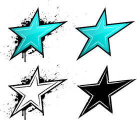 étoiles vectorielles, facilement modifiable