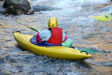 Kayak sur l'eau