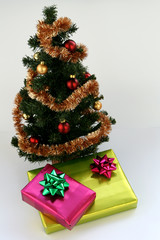 presents under christmas tree