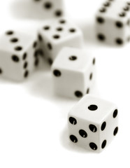 Dice on White