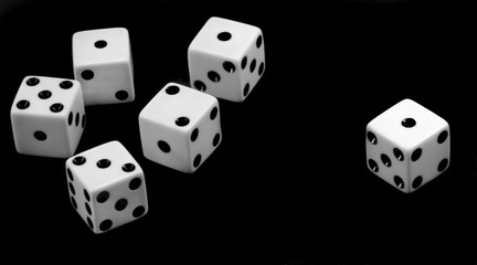 Dice on Black
