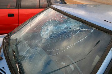destroyed window-pane
