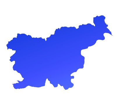blue gradient map of Slovenia