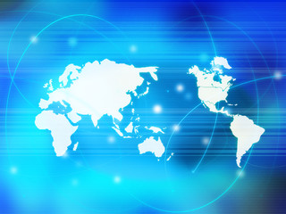 world map technology-style