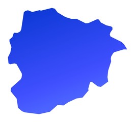 blue gradient map of Andorra