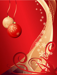 Grunge christmas background, vector illustration