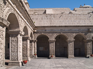 Fototapeta na wymiar Courtyard of the Church of the company of Jesus