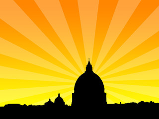 Fototapeta premium rome skyline
