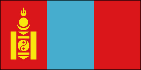 Drapeau de la Mongolie