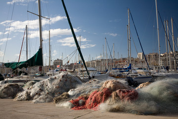 marseille, détails de voiles