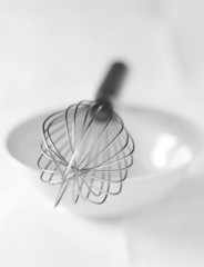 whisk and bowl