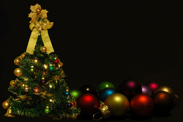 Baubles and Christmas tree