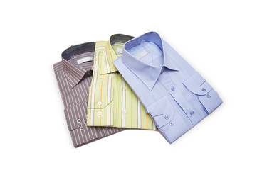 Striped shirts isolated on the white background