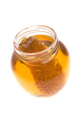 fresh honey with honeycomb