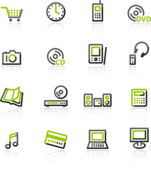 green-gray e-shop icons