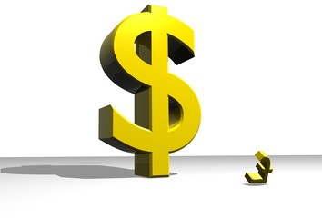 Strong dollar against the pound