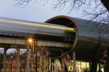 Chicago El Train at The Illinois Institute of Technology
