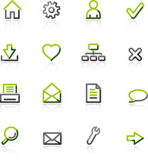 green-gray web icons