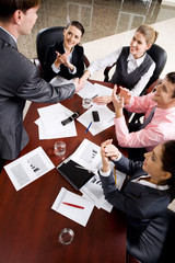 Handshake at conference