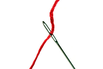 Needle and red thread