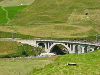 Fototapeta premium Alpine countryside in Switzerland, Europe